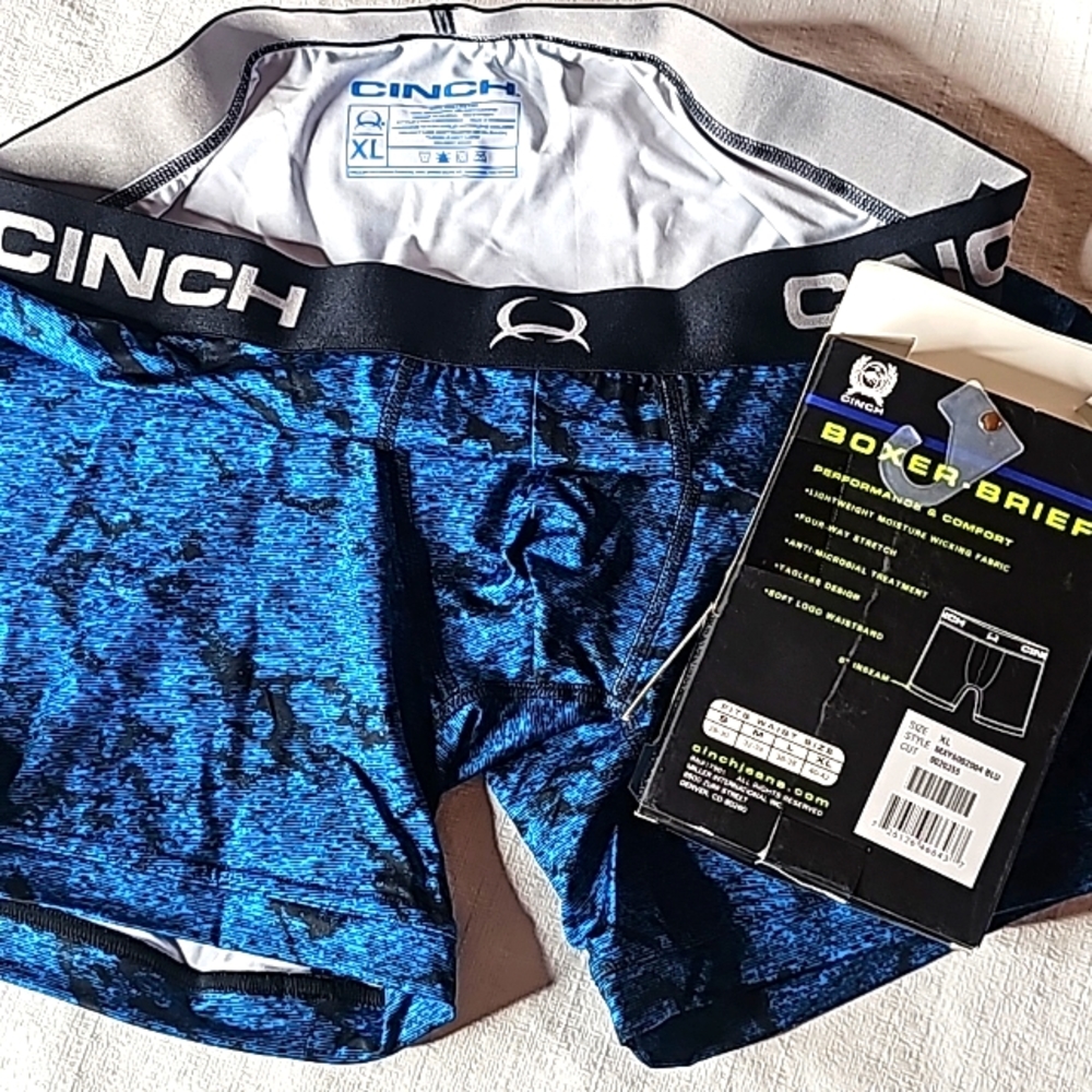 Cinch, men's boxer briefs, Arenaflex Base layer. XL NIB